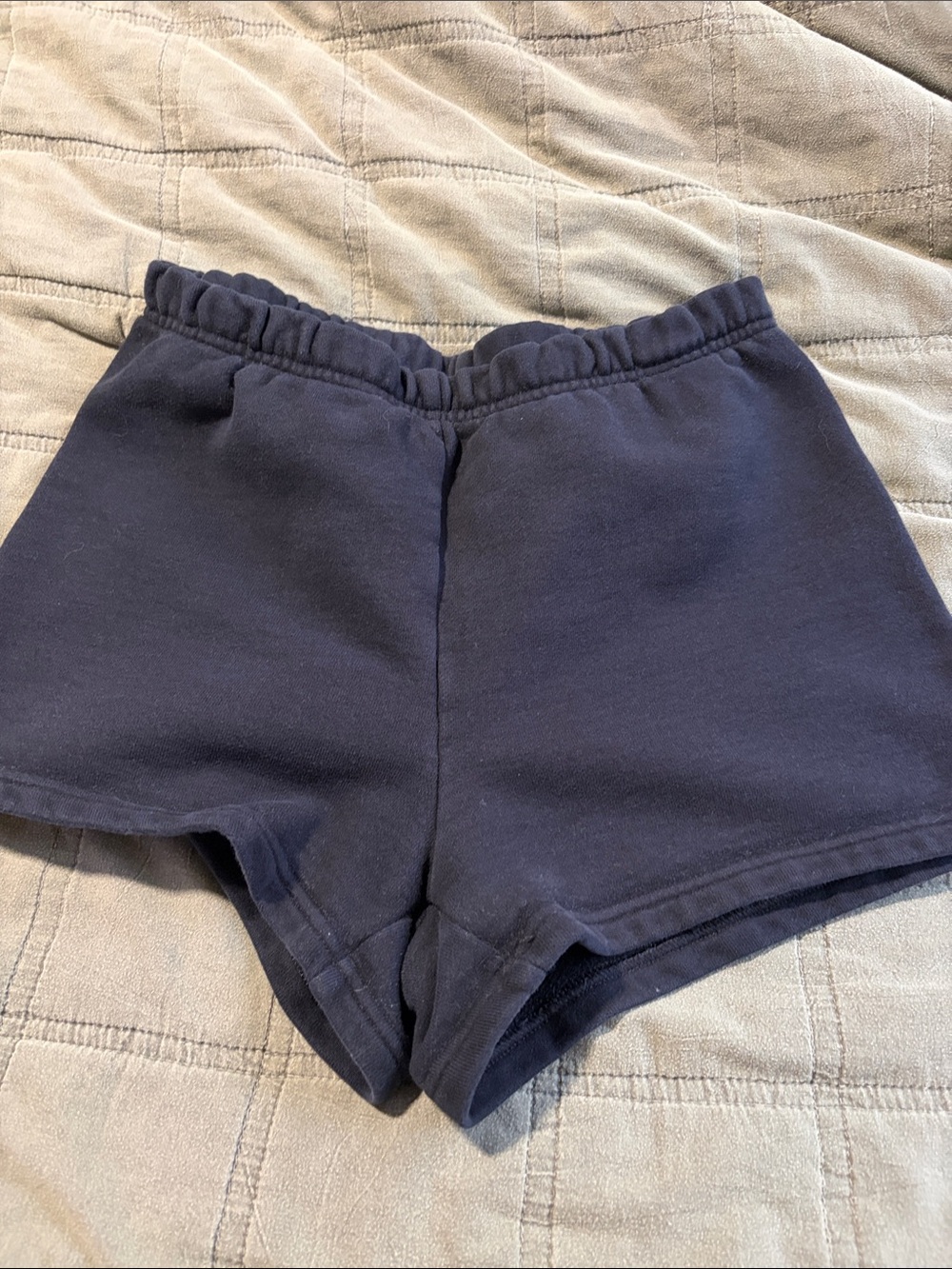 TNA Navy Elastic-Waist Athletic Knit Shorts